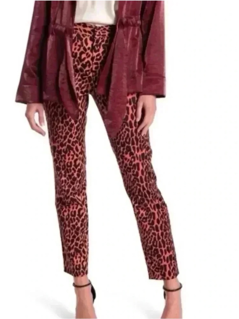 Scotch & Soda MAISON SCOTCH Women's Leopard Lightweight Cotton Pants Size 28/32